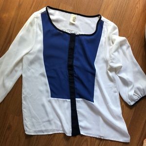 3/4 sleeve sheer top